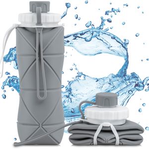 Faltbare Wasserflasche Grau