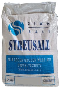 25 kg Streusalz Siwa Salt hochwertiges Auftausalz Winterdienst Streugut Tausalz