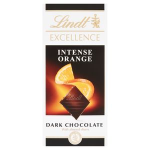 Lindt Excellence Szwajcarka Czekolada Deserowa Z Sokiem Pomarańczowym I Migdałami 100 G