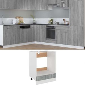 vidaXL Herdumbauschrank Lyon Grau Sonoma 60x46x81,5 cm Holzwerkstoff