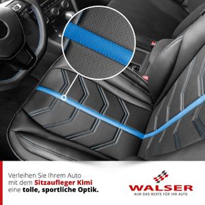Walser Autositzbezug - Premium Autositzschoner - hochwertiger Auto Sitzbezug - Pkw Sitzauflage für Vordersitz - Universal Autositz Bezug Kimi in Schwarz Rot
