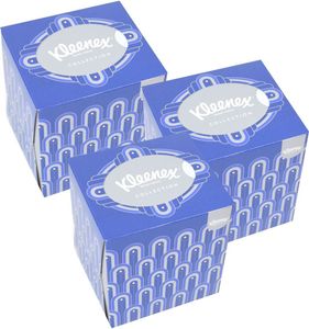 Kleenex Collection Box 3x56 Kosmetiktücher in praktischer Spenderbox 3-lagig, Farbe:blau