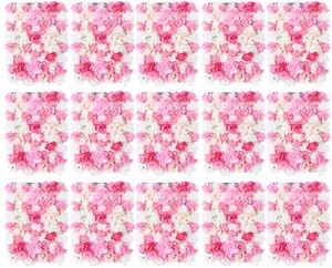15 x Künstliche Blumenwand     Rosenwand   DIY  wandpaneel Wandplatte Seidenblume Hintergrund Blumenwandpaneele  für Garten Hochzeit Straße, Haus, Party Nachbildung   40 X 60cm