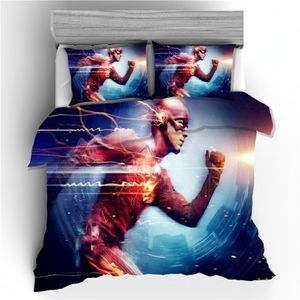 2tlg. The Flash 3D Druck Bettbezug Kinder Bettwäsche Kissenbezug Kreativ Geschenk 135 x 200 cm + 80 x 80 cm #04
