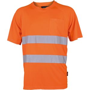 Arbeitsshirt Warnschutz T-Shirt, Orange Größe XL