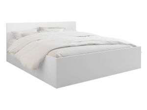 MIRJAN24 Doppelbett Tokyo 160, Bett mit Lattenrost, Bettgestell, Klassische-Bett (Farbe: Alpinweiß, Größe: 160x200 cm)