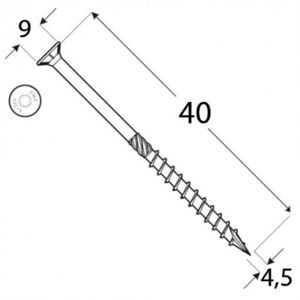 200x Holzschrauben Spanplattenschrauben 4,5x40mm Schrauben Torx T20 gelb verzink