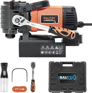 BAUTEC Compact Magnet-Kernbohrmaschine 1.650 W » 14.500 N » 850 RPM » Horizontal-Typ » Kofferset » Industriequalität