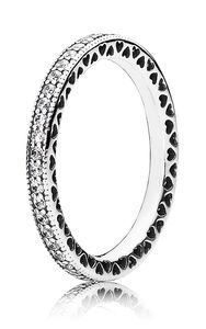 Pandora 190963CZ Prsten Infinite Hearts Silver Velikost 56