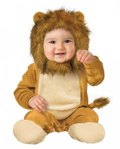 Kuschliger Plüsch Löwe Babykostüm für Karneval Größe: L