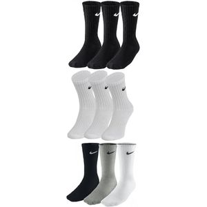 Nike 3er Pack Socken Crew Sock SX4508-001 schwarz, Größe:S