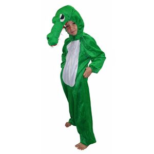 Kinder Krokodil Kostüm (Overall mit Kopfbedeckung) Größe: 104