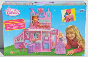 Barbie Y6855 Mariposa Prinzessinnen Schloss Koffer Feenprinzessin
