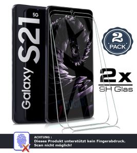 2x Samsung Galaxy S21 5G Panzerglas Vollkleber Panzerfolie Schutzglasfolie Displayschutzglas Echt Glas Schutz Folie Display Glasfolie 9H 2 Stück