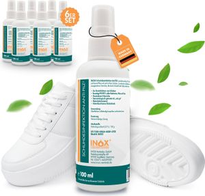 INOX® Schuhdesinfektion 6x100ml | Fuß Schuh Desinfektionsspray | Geruch Fußpilz
