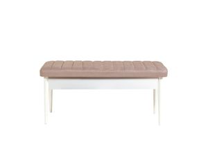 Skye Decor, Vina- Vina Bench VEL, Weiß, Sitzbänke, 51x110x40 cm, 100% Melaminbeschichtete Partikelplatte