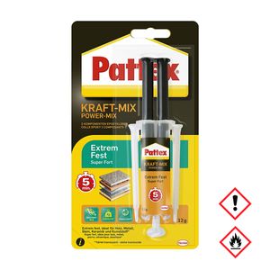 Pattex Kraft Mix Extrem Fest Spritze 2 Komponenten Kleber 12g