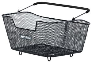 Basil 11233 Hinterradkorb M Multi-System 30x43x23 cm, engmaschig, schwarz