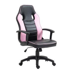 SVITA Gaming Stuhl Racing Chair Ergonomischer PC-Stuhl Höhenverstellbar Hohe Rückenlehne Kinder Teenager Schwarz/Pink