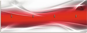 ARTland Schlüsselbrett Kreatives Element Rot für Ihr Art-Design Größe: 40x14,8 cm