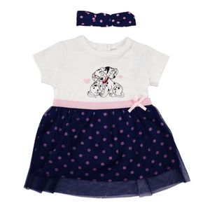 Disney 101 Dalmatiner Baby Kleinkind Tüllkleid Sommerkleid mit Haarband – 80