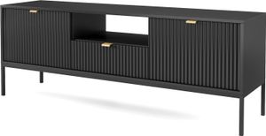 Furniture24 Fernsehschrank Nova RTV154 Unterschrank Lowboard 2 türen 1 Schublade Schwarz