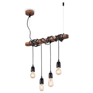 Ideal lux Pendelleuchte Electric in Braun E27 4-flammig