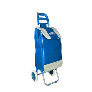 Trolley 09 Einkaufstrolley Tasche Einkaufswagen Einkaufsroller Blau Einzelrolle