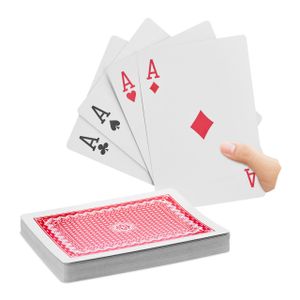 relaxdays Pokerkarten Jumbo 54 Karten