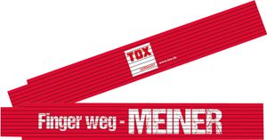 TOX Meterstab, Aufdruck: Finger weg - MEINER, 2 m