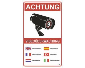 Achtung Videoüberwachung! - XTRA-GLO Hinweisschilder