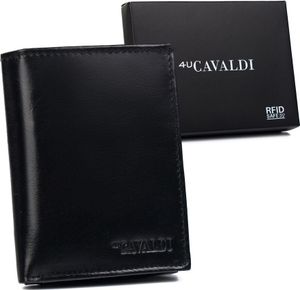 Czarny, Skórzany Portfel Męski Z Zabezpieczeniem Rfid Protect Lumarko!
