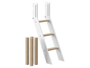 Flexa Nor Schrägleiter und Pfosten für halbhohes Bett Eiche Natur / Weiß