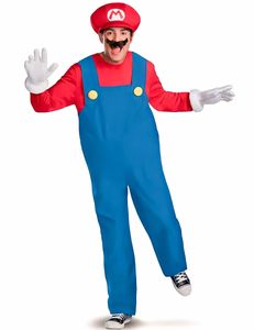 Mario Deluxe Kostüm Super Mario Videospiel rot-blau