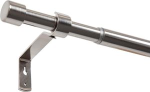 Gardinenstange ausziehbar 120 - 210 cm Vorhangstange Stahleffekt