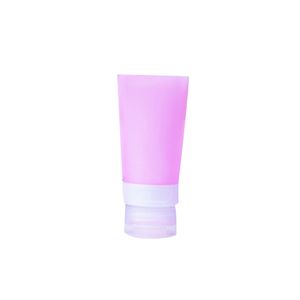 leere Silikon -Reiseflasche Lotion Shampoo Kosmetikrohrbehälter tragbar-Rosa ,Größen:38ML