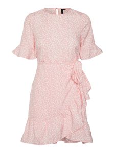 Vero Moda VMHENNA 2/4 O-NECK SHORT DRESS NOOS, geranium pink