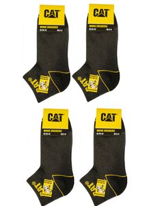 CAT Caterpillar 12 Paar in 43-46 kurze, graue Arbeitssocken, Arbeitssneaker / Socken