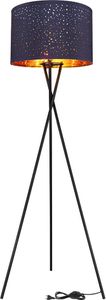 RGB LED Stehlampe, Metall, Schwarz, Textil, Blau, D 62 cm RGB LED Stehlampe, Metall, Schwarz, Textil, Blau, D 62 cm
