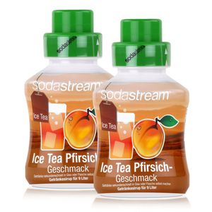 SodaStream Getränke-Sirup Softdrink Ice Tea Pfirsich Geschmack 375ml (2er Pack)