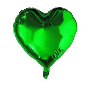 Oblique Unique Folien Luftballon Herz Form Kinder Geburtstag Baby Shower Mädchen Jungs Party JGA Hochzeit - grün