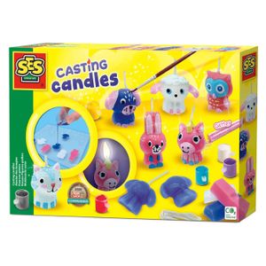 SES Creative Kerzen Figuren gießen, Guss-/Mal-Set für Kinder, 5 Jahr(e), Mehrfarbig