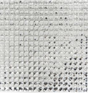 Mosaikfliese Transluzent kristall Glasmosaik Crystal Glitzer silber MOS130-0204