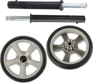 Kunststoff-Gussräder, Räder für Gartenschubkarre "LOAD&GO", 95 Liter Zweiradkarre IWO95, Schwarz D 20 cm Breite 4 cm, Rad-Montagesystem inklusive