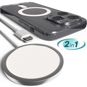 MagSafe Ladegerät Wireless Charger & GreenHec Magnet iPhone Handyhülle (Kameraschutz) Magnet Case Induktives Magnetisches Ladepad: iPhone 12