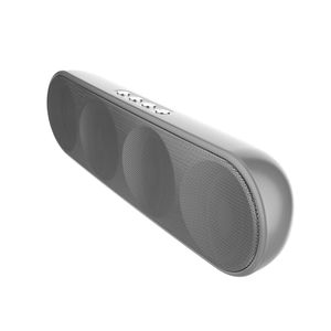 K1 Tragbarer Outdoor-Bluetooth-kompatibler 5.0 HiFi Stereo-Lautsprecher Musik Player-Silber