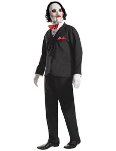 Offizielles Saw-Kostüm für Herren schwarz-weiß-rot