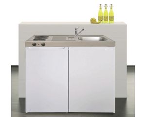 Stengel-Küchen Miniküche mit Geräten Easyline 100 cm Frontfarbe weiß Glänzend Korpusfarbe weiß