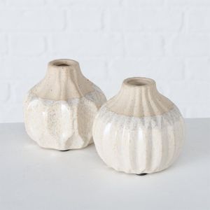 Vase Malia Set 2-teilig Keramik Creme