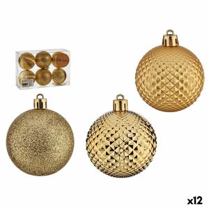 Weihnachtskugeln-Set Ø 6 cm Gold PVC (12 Stück)